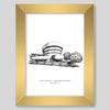 New York Guggenheim Print Gallery Print Black Print / 8x10 / Gold Frame