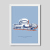 New York Guggenheim Print Gallery Print Blue Print / 8x10 / White Frame