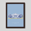New York Library Print Gallery Print Blue Print / 8x10 / Walnut Frame