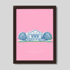 New York Library Print Gallery Print Pink Print / 8x10 / Walnut Frame