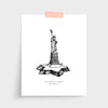 New York Statue of Liberty Print Gallery Print Black Print / 5x7 / Unframed