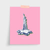 New York Statue of Liberty Print Gallery Print Pink Print / 5x7 / Unframed