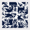 Otomi Fabric Fabric By The Yard / Cotton / Navy
