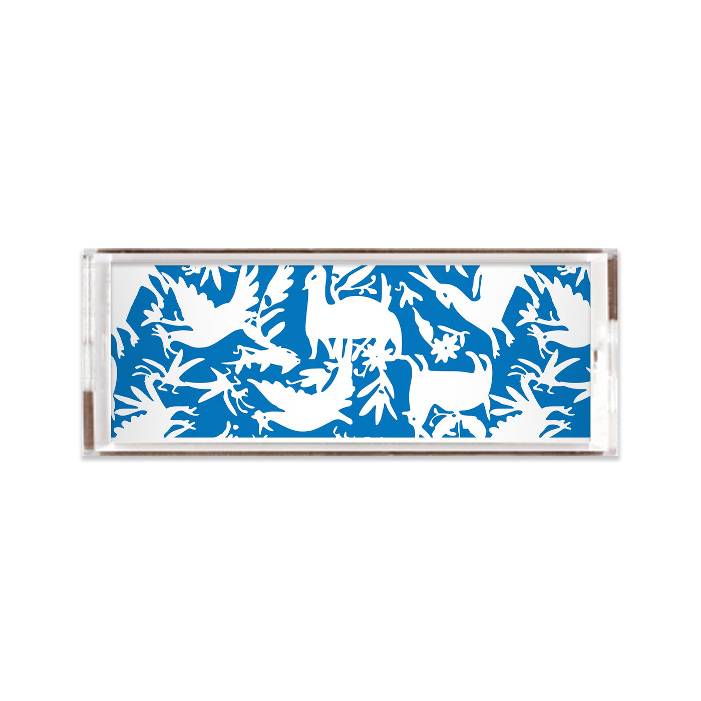 Lucite Trays 11x4 / Blue White Otomi Lucite Tray dombezalergii