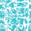 Otomi Traditional Wallpaper Wallpaper Turquoise / Single Roll