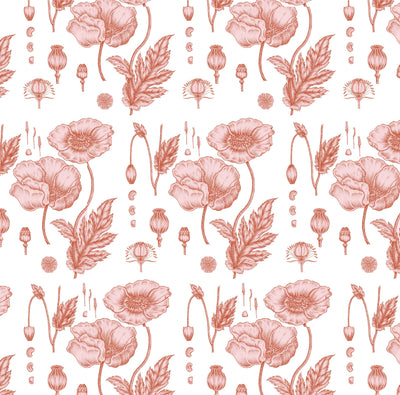 Peel & Stick Wallpaper Pink / 24"x 48" Poppy Peel & Stick Wallpaper dombezalergii