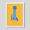 Reunion Tower Gallery Print Gallery Print Yellow / 8x10 / White Frame