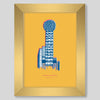 Reunion Tower Gallery Print Gallery Print Yellow / 8x10 / Gold Frame