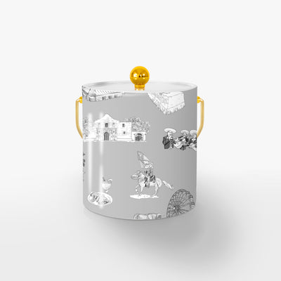 Ice Bucket Gold / Gray San Antonio Toile Ice Bucket dombezalergii