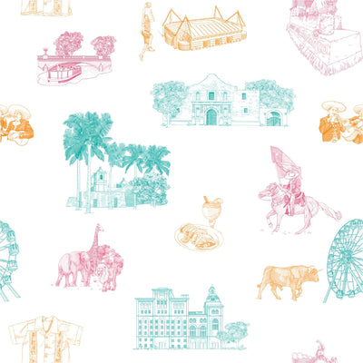 Peel & Stick Wallpaper Multi / 24"x 48" San Antonio Toile Peel & Stick Wallpaper dombezalergii