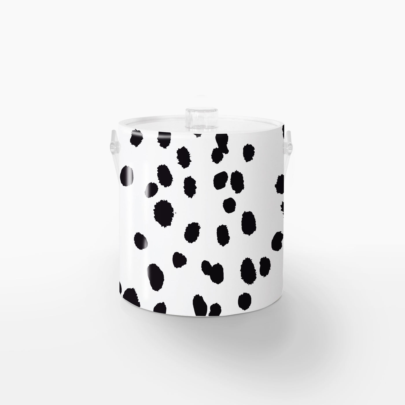 Ice Bucket Lucite / Black Seeing Spots Ice Bucket dombezalergii