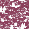 Shangri La Traditional Wallpaper Wallpaper Maroon / Double Roll