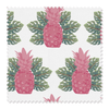 Spring Pineapples Fabric Fabric By The Yard / Linen Canvas / Pink