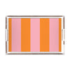 Stripes Lucite Tray Lucite Trays Pink Orange / 11x17