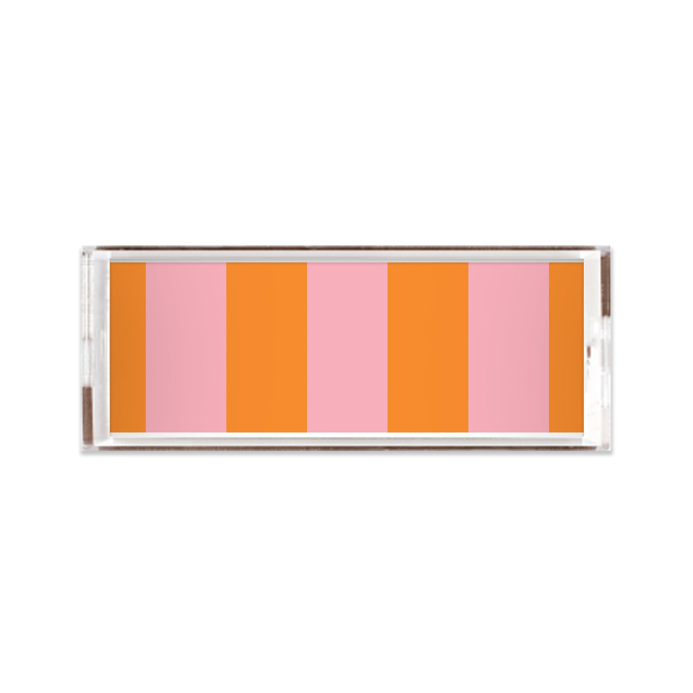 Lucite Trays Pink Orange / 11x4 Stripes Lucite Tray dombezalergii