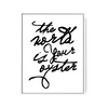 The World Is Your Oyster Handwritten Canvas Canvas
