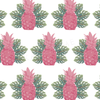 Spring Pineapples Traditional Wallpaper Wallpaper Pink / Double Roll