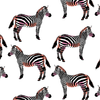 Zebras Traditional Wallpaper Wallpaper Black / Double Roll