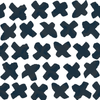 X's Traditional Wallpaper Wallpaper Navy / Double Roll