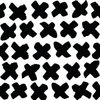 X's Traditional Wallpaper Wallpaper Black / Double Roll
