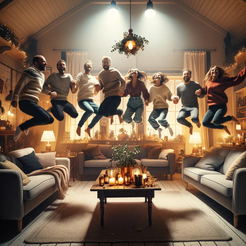 Une tradition danoise du Nouvel An consiste à sauter vers l'an nouveau à minuit depuis son canapé