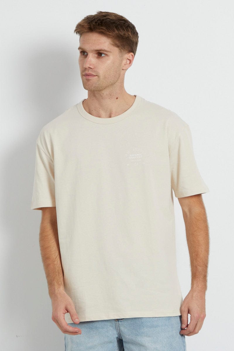 Men's Cotton T-Shirt Crew Neck Sleeve | AM