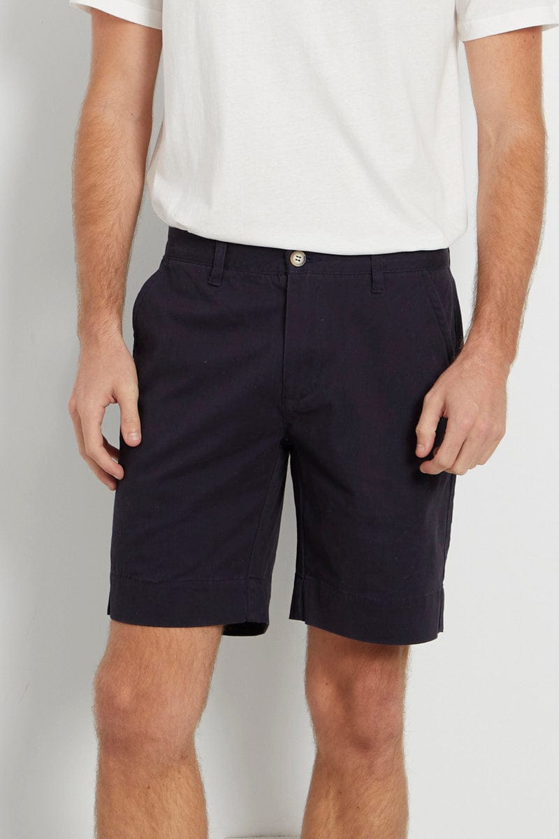 Camel Chino Short Slim Fit Cotton Stretch