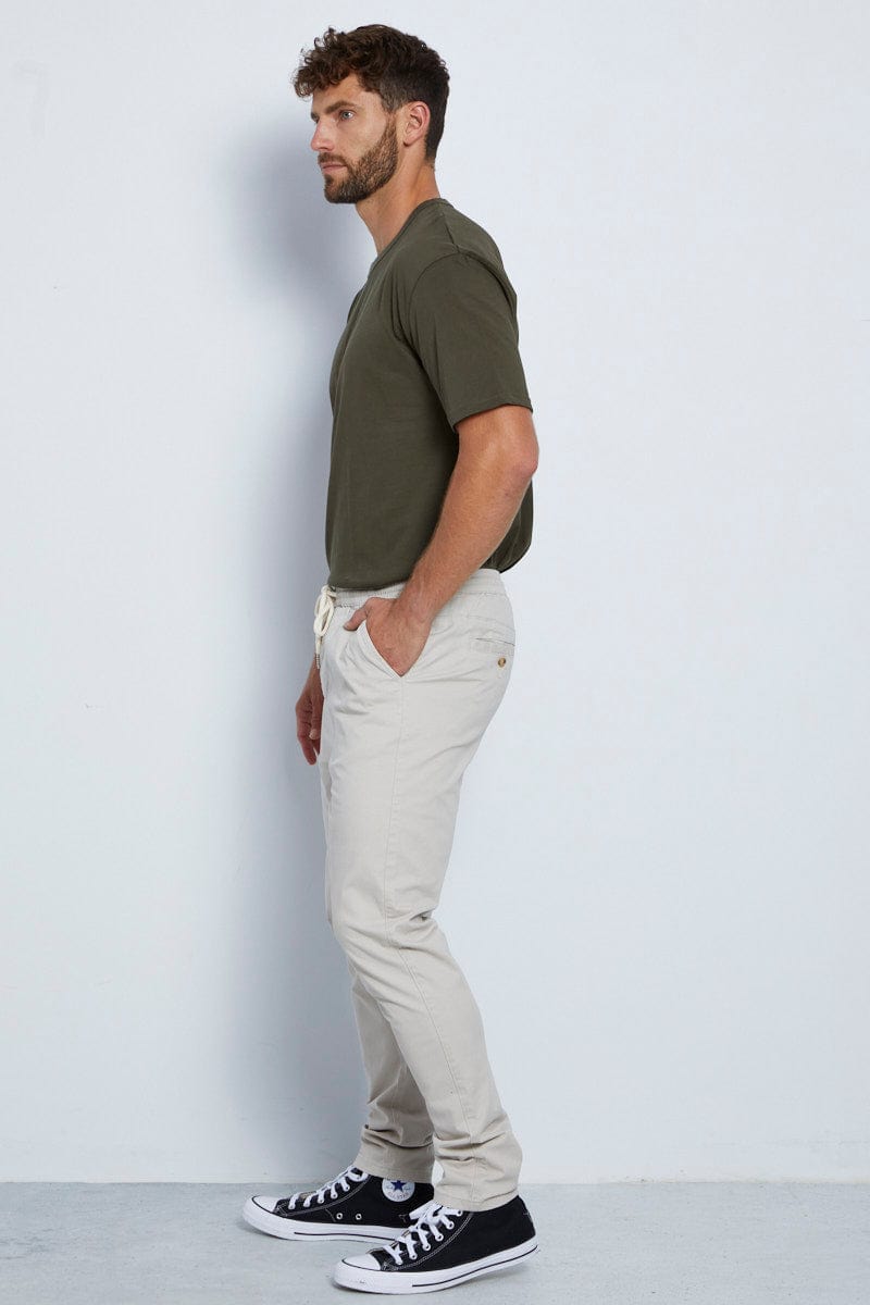 Men's Chino Pant Drawstring Cotton Stretch | AM Supply