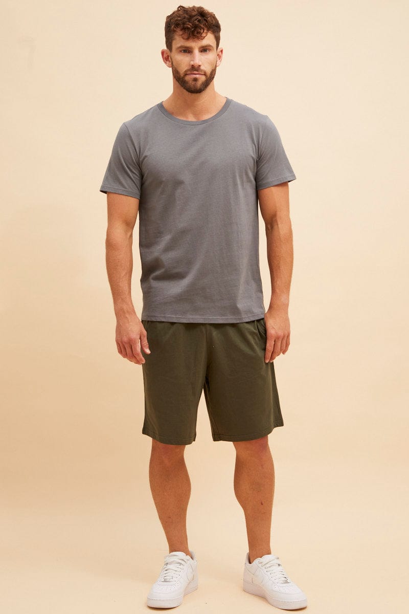 Deyeek Mens 5.5 Inch Pajama Shorts Cotton Lounge Sleep Shorts Elastic Waist  Lightweight PJ Shorts