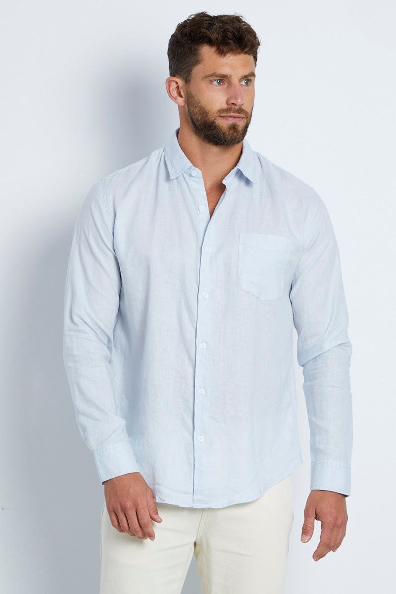 Men's linen shirt, Tailored fit linen shirt, Men's shirt