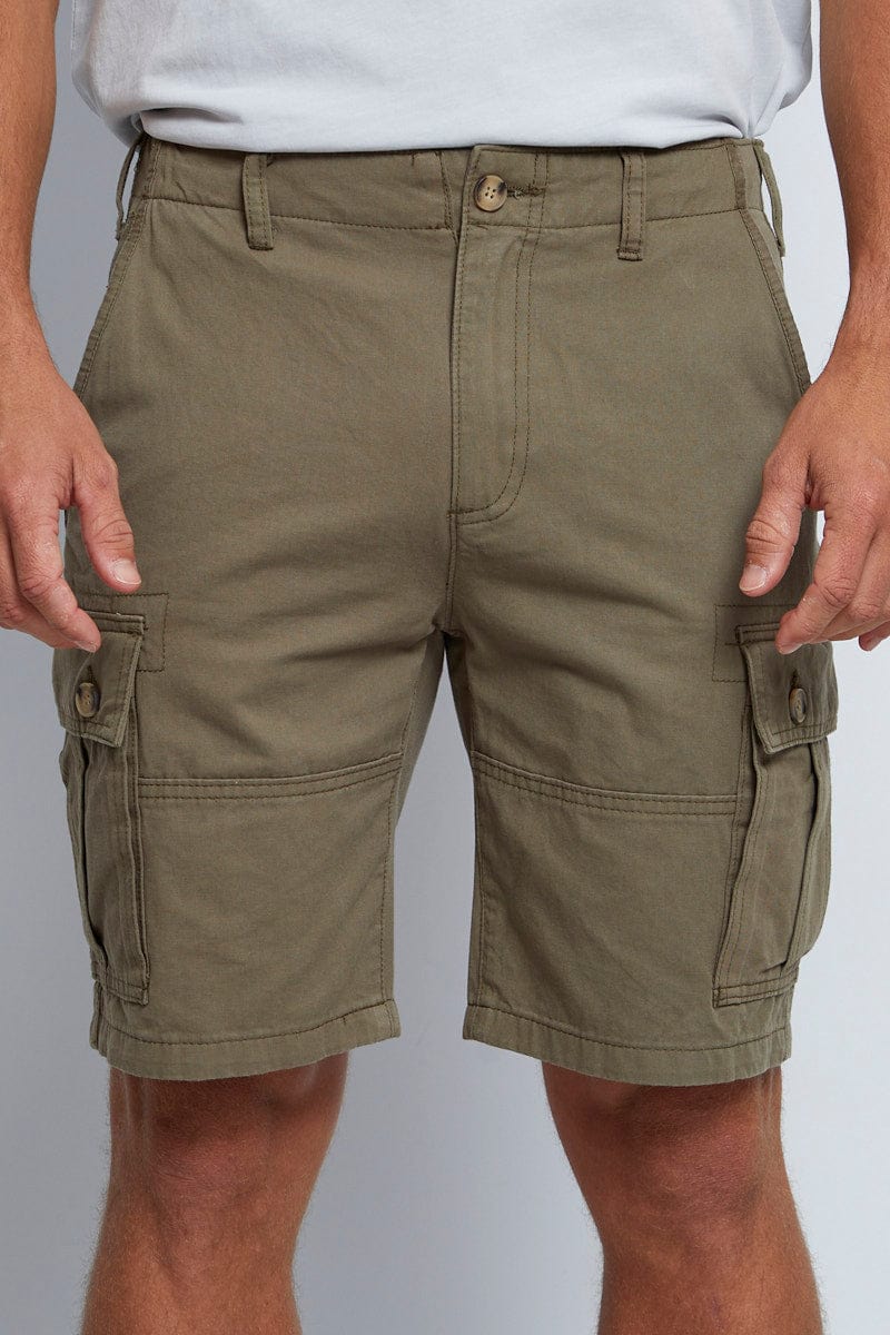 Men's Cargo Short Cotton Stretch Pocket Detail | AM Supply