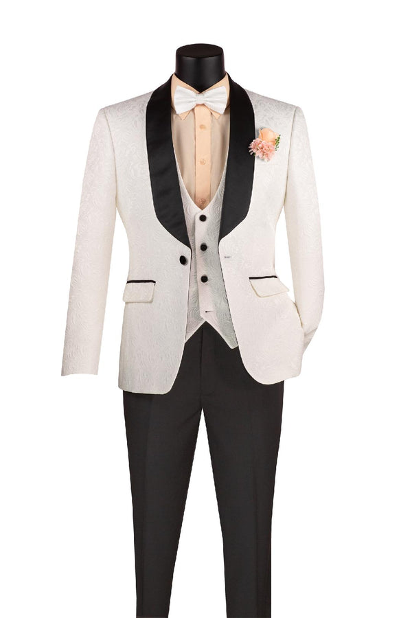 Wedding Tuxedos For Groom 2019 White Jacket Black Pants 2 Pieces Set  Groomsmen Best Man Suit Men's Suits … | Groom tuxedo wedding, Tuxedo  wedding, Wedding suits men