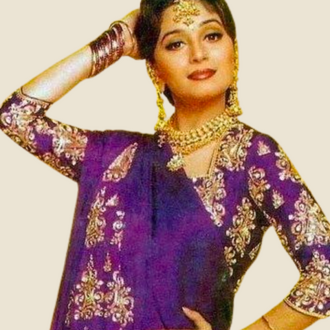 Get Madhuri Dixit's purple saree