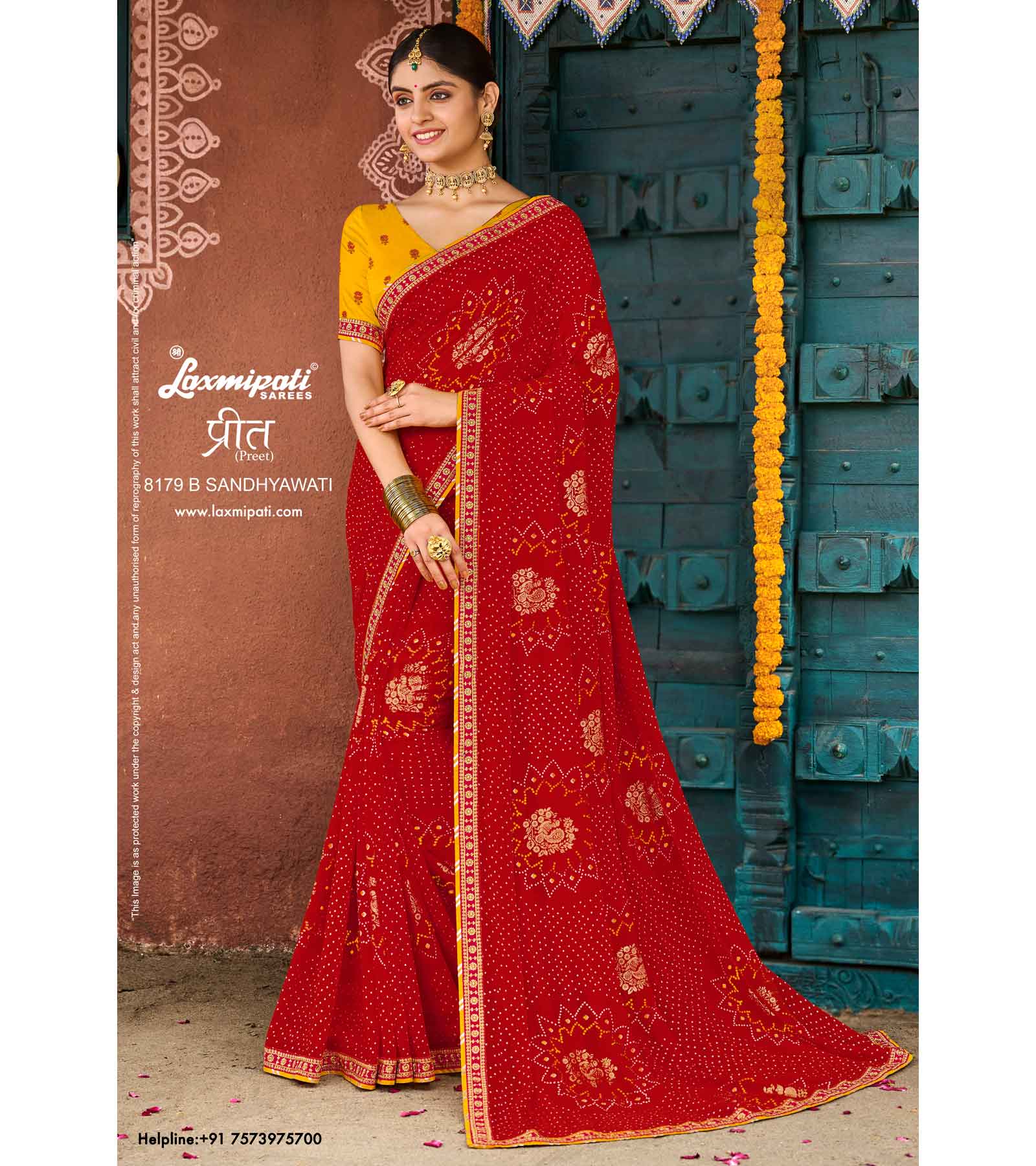 Tiptop Pink Embroidered Contemporary Saree -