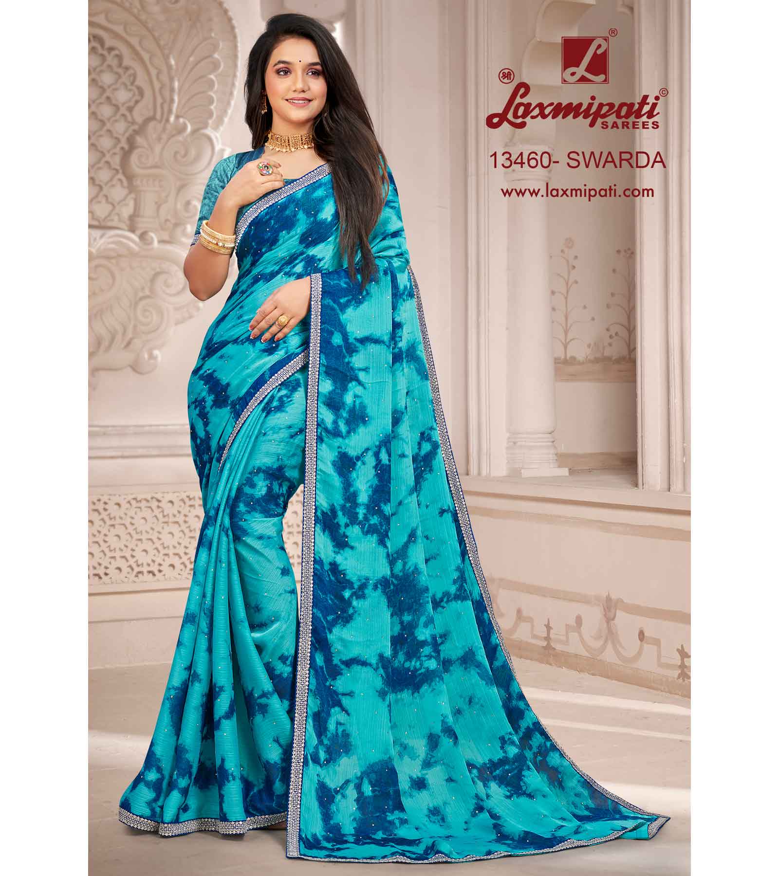 Laxmipati Chapaai 8220 Chiffon Butti Tomato Saree – Laxmipati Sarees | Sale