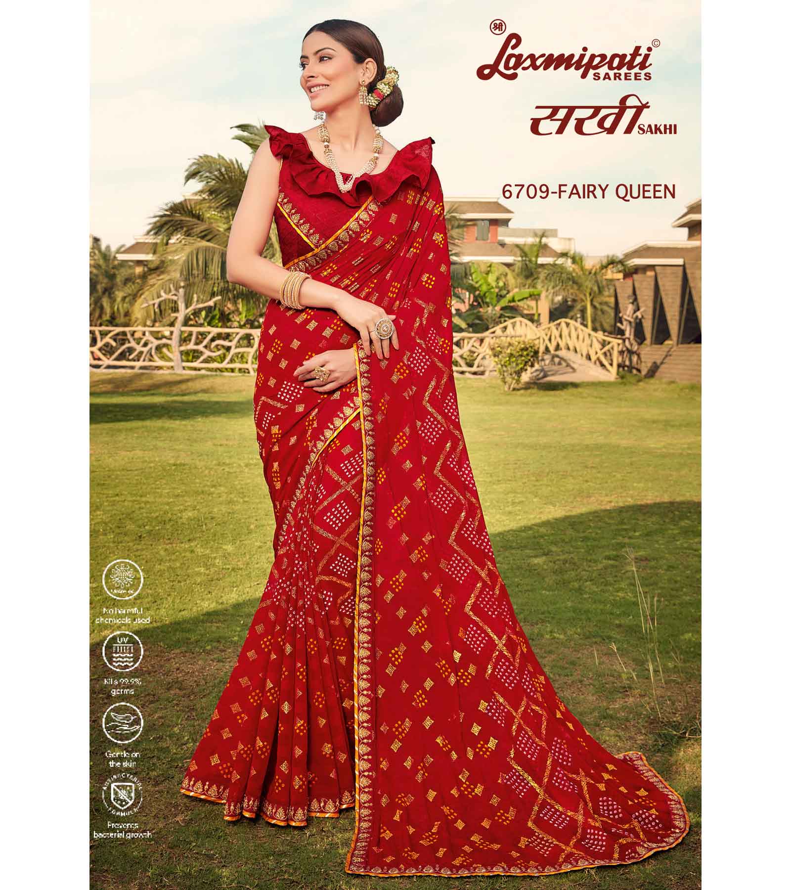 Laxmipati CHASHNI K-276 Cadbury Sparkle Chiffon Saree with Resham Embr – Laxmipati  Sarees | Sale