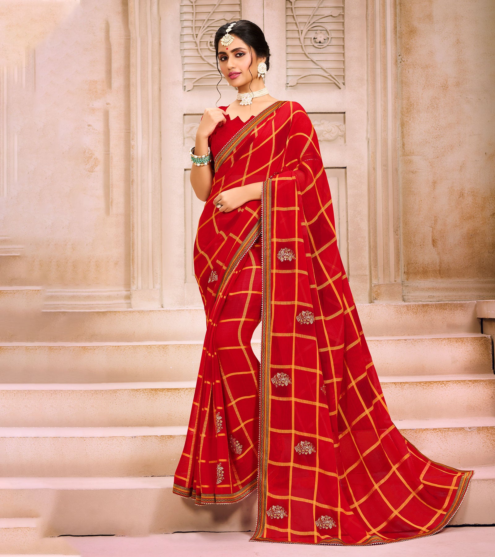 40% OFF on Laxmipati Pure Chiffon Saree on Snapdeal | PaisaWapas.com