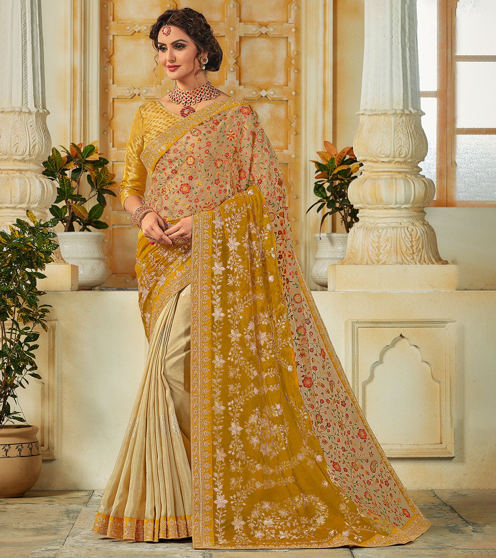 Laxmipati Multicolor Georgette Saree