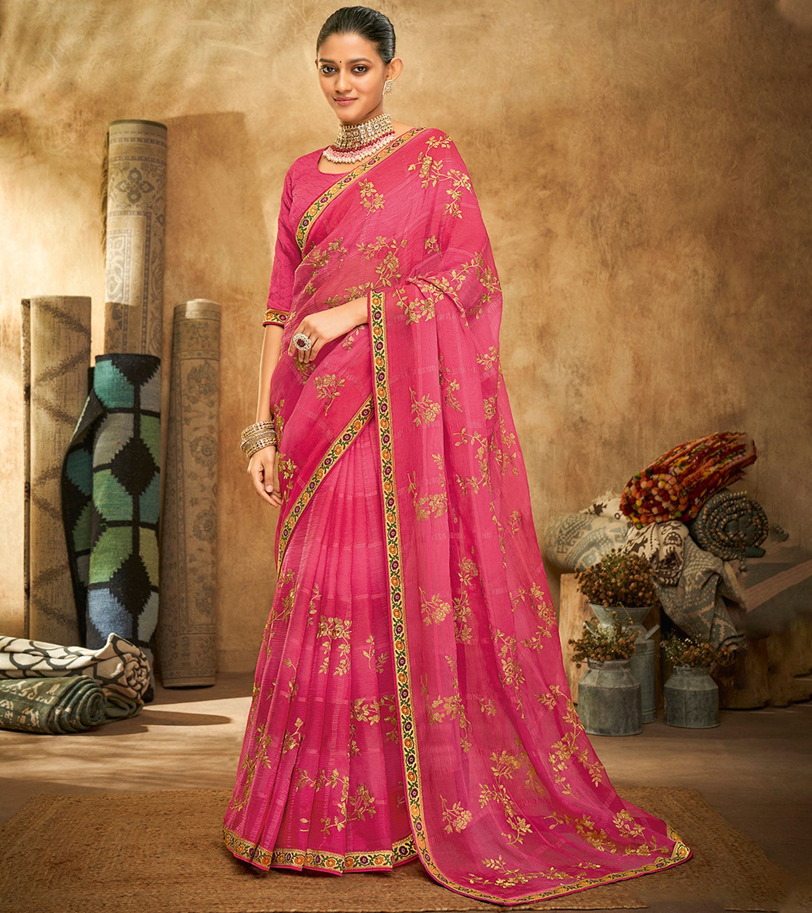 5485 Laxmipati Peach Chiffon Bollywood Cafe Saree at Rs 4,288 / Piece in  Delhi | Hariram Textile