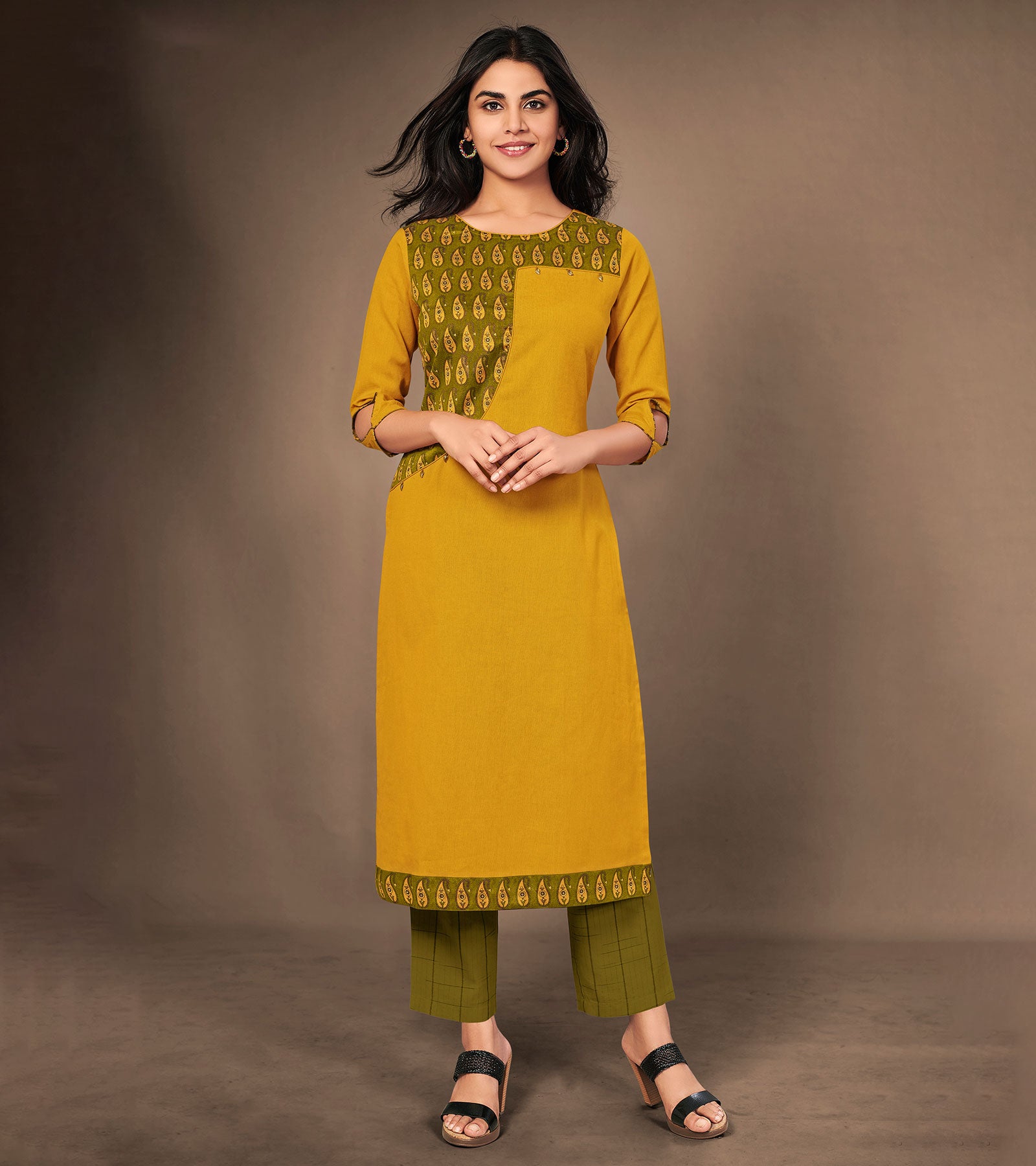Ladies Yellow Cotton Embroidered Kurti, Casual Wear at Rs 400/piece in  Rampur