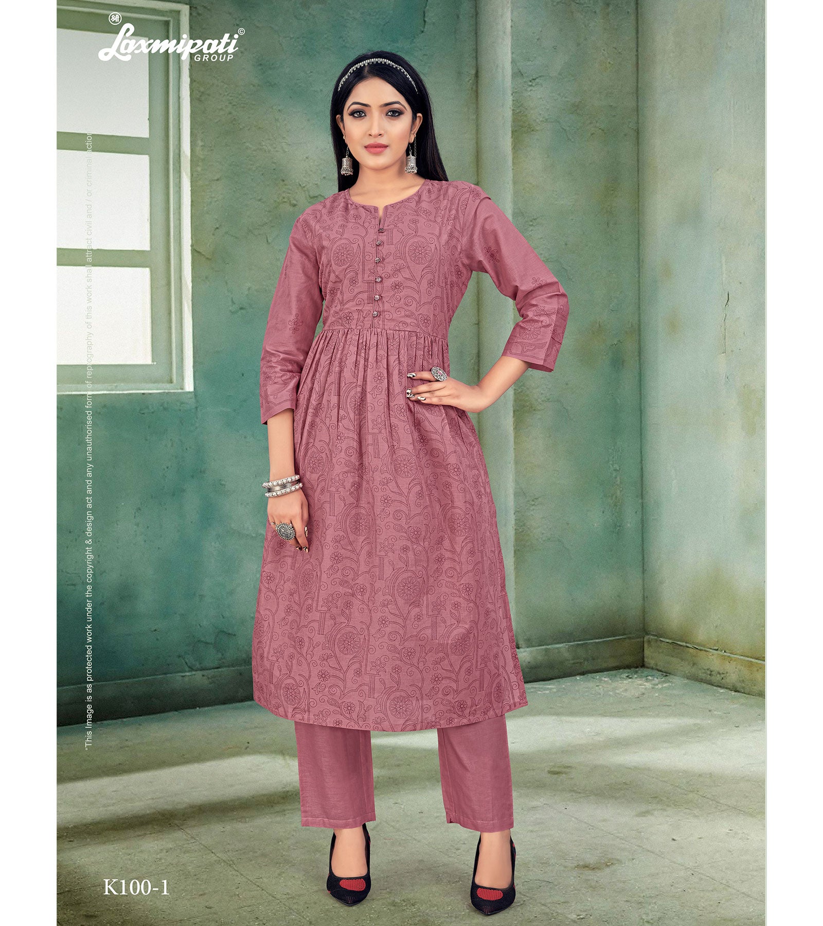 Women Cotton Simple Function Wear Pink Kurti VCK1423 – Ahika