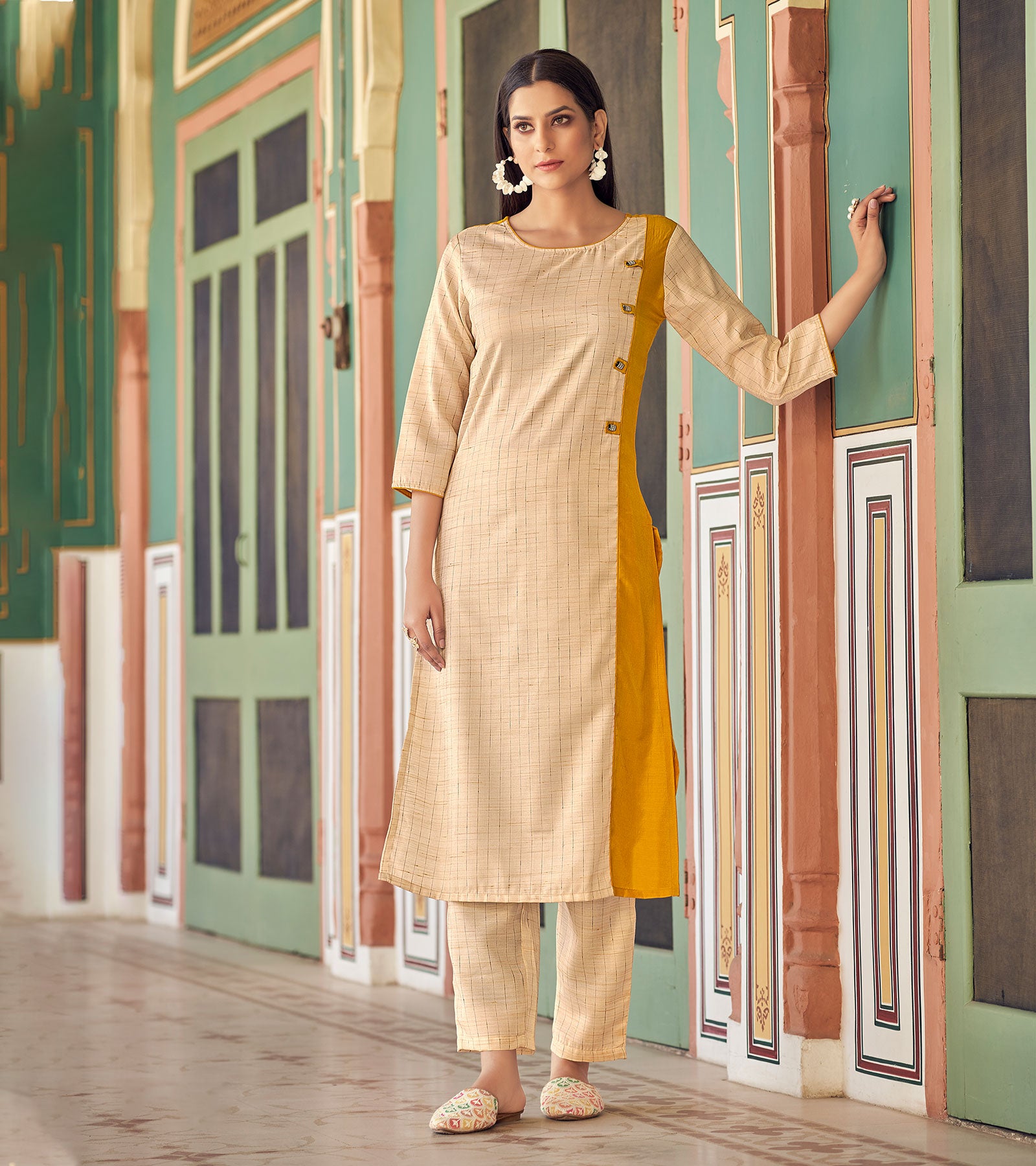 Womans Yellow Kurti With Pant - Etsy