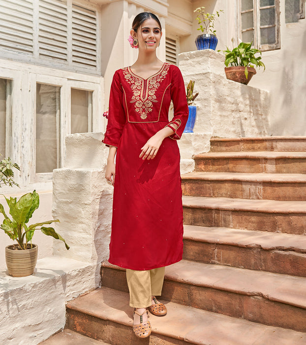 LONG STRAIGHT KURTI DESIGN