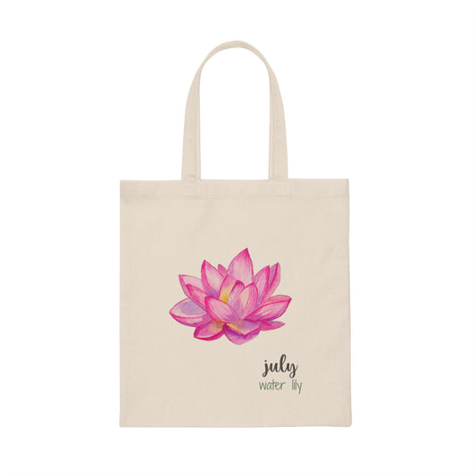 June Birth Flower Canvas Tote Bag; Rose Tote Bag – Keenie Designs