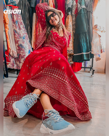 Top more than 130 sneakers with lehenga latest