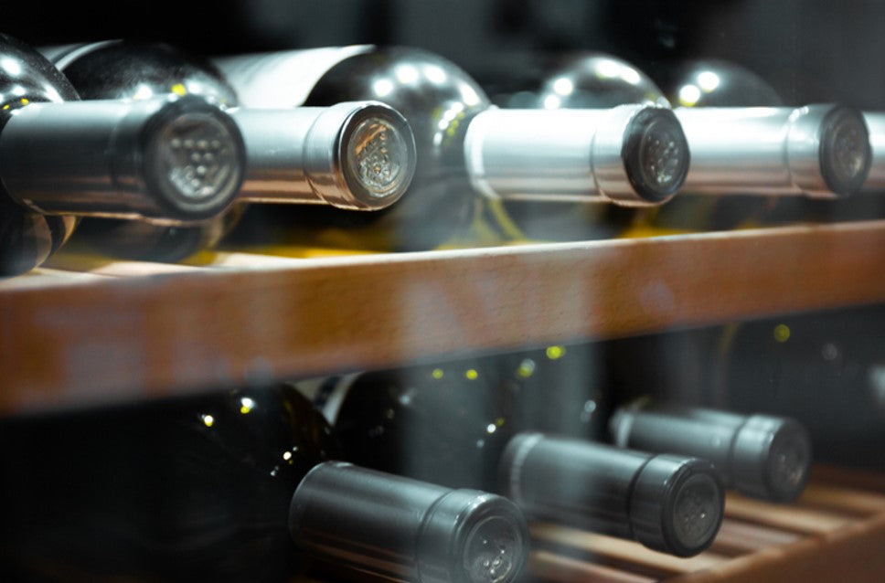 wine bottle stored in freezer