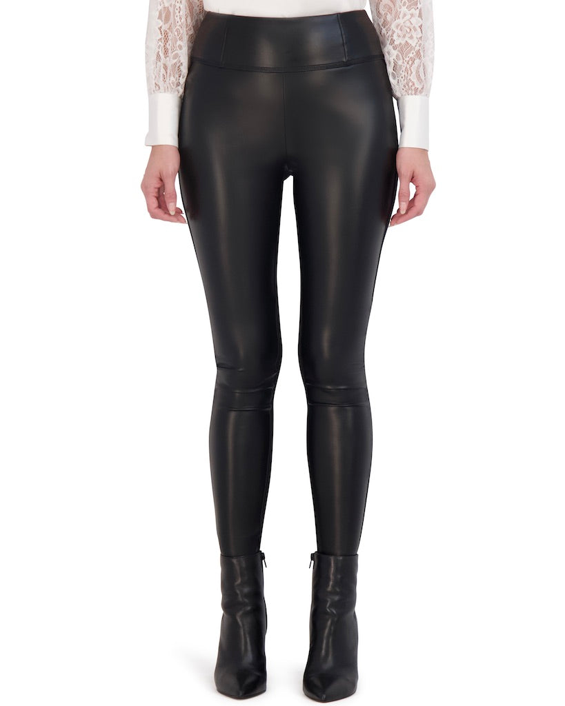 Black Vegan Leather Leggings