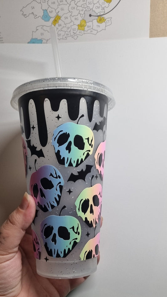 poison apple glow in the dark, 24oz cold cup, pale green and florescen –  neuroversecreations