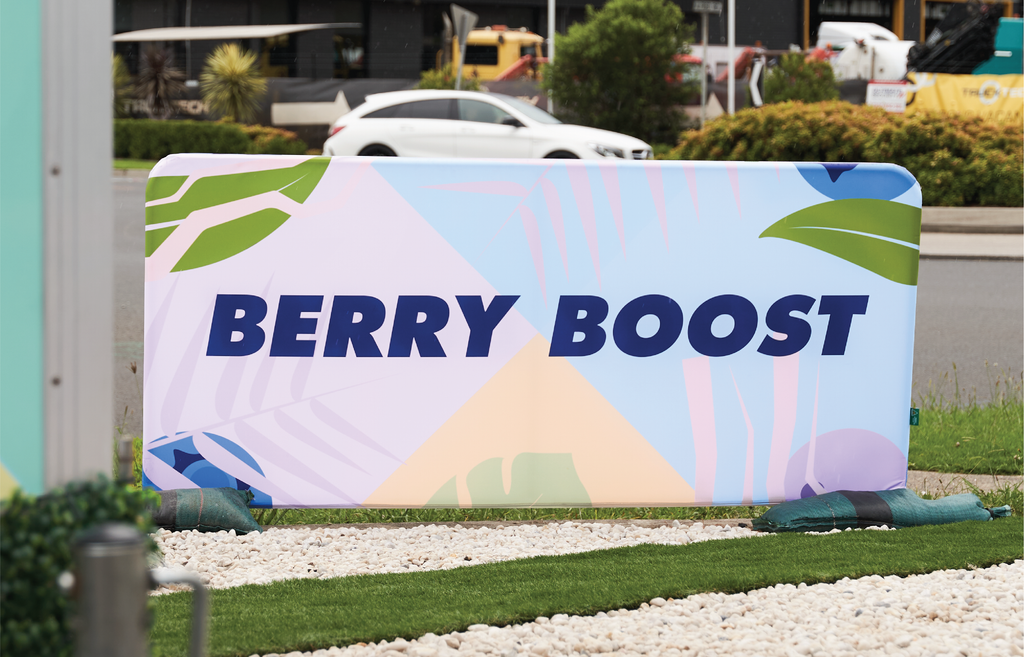 Berry boost signage