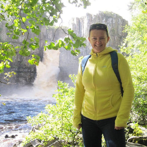 Carol at High Force Waterfall